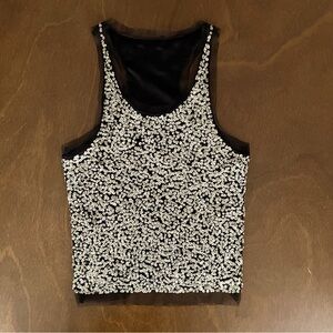 Gryphon Gold Sequin & Tulle Tank Top Size XS